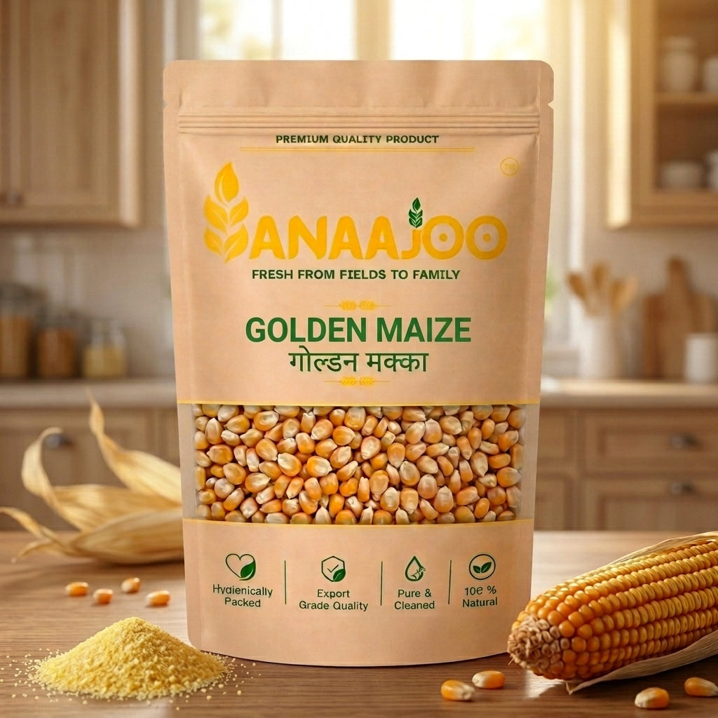 Anaajoo Golden Maize (गोल्डन मक्का) | Premium Quality Corn Grains, Chemical-Free, Sortex Cleaned
