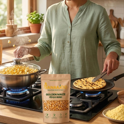 Anaajoo Golden Maize (गोल्डन मक्का) | Premium Quality Corn Grains, Chemical-Free, Sortex Cleaned