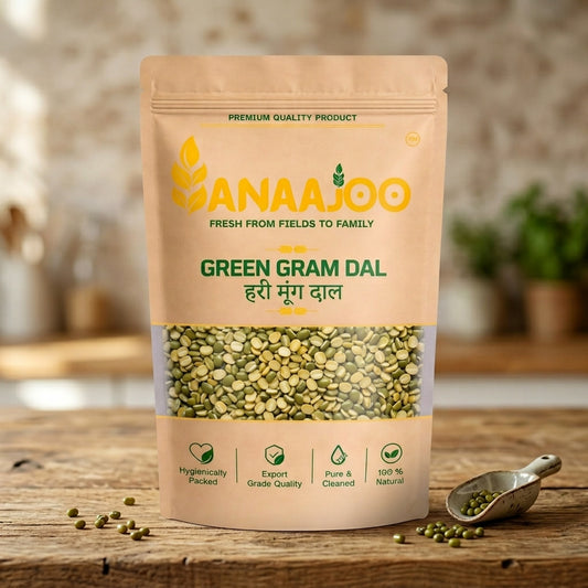 Anaajoo Green Gram Dal (हरी मूंग दाल) | Moong Dal, Premium Quality, Chemical-Free, Easy to Digest