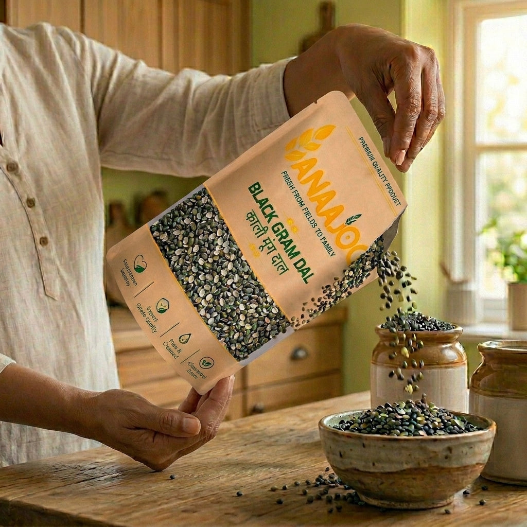 Anaajoo Black Gram Dal (काली मूंग दाल) | Premium Kali Moong Dal, Chemical-Free, Protein-Rich