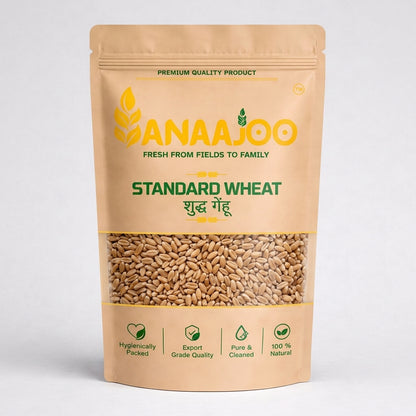 Anaajoo Standard Wheat (शुद्ध गेंहू) | Premium Daily Use Whole Wheat, Chemical-Free, Sortex Cleaned