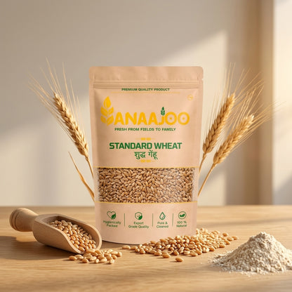 Anaajoo Standard Wheat (शुद्ध गेंहू) | Premium Daily Use Whole Wheat, Chemical-Free, Sortex Cleaned