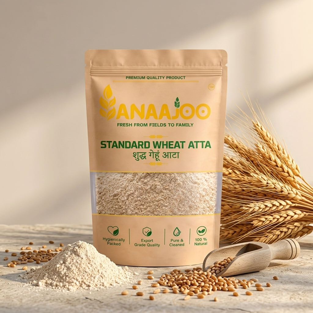 Anaajoo Standard Wheat Atta (शुद्ध गेंहू आटा) | Premium Daily Use Atta, Soft Rotis, Chemical-Free